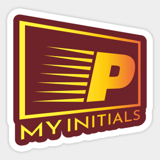 Letter P Letter Art Sticker